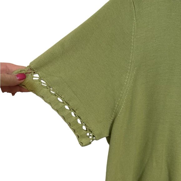 NWT LIGHTWEIGHT SHOR SLEEVE SWEATER w/Neckline Detail PLUS: 2X #2 - Picture 3 of 11